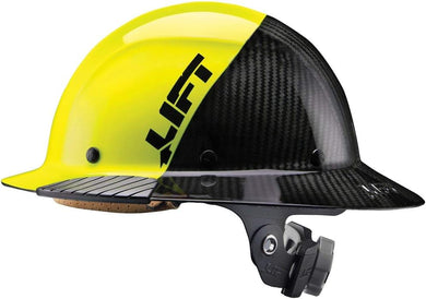LIFT Safety DAX Fifty 50 Carbon Fiber Full Brim Hardhat (Yellow)