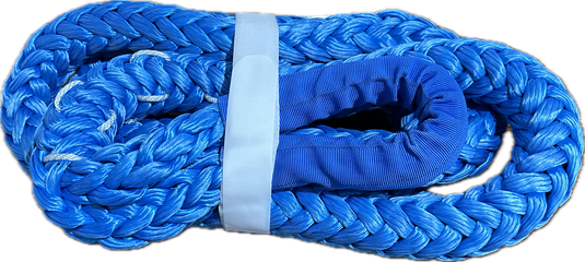 Seller's Choice Bundle: 12' X 1-1/4" Bigger Blue Monster Tow Rope with Bubba Rope Mega Gator-Jaw Pro Soft Shackles